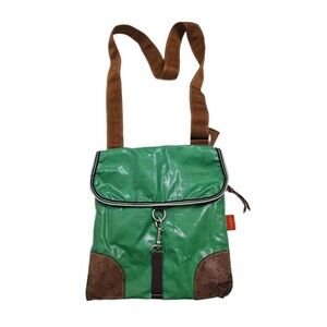 Ronald Furst Design Shoulder Tote Bag Crossbody Purse Green Leather Satchel